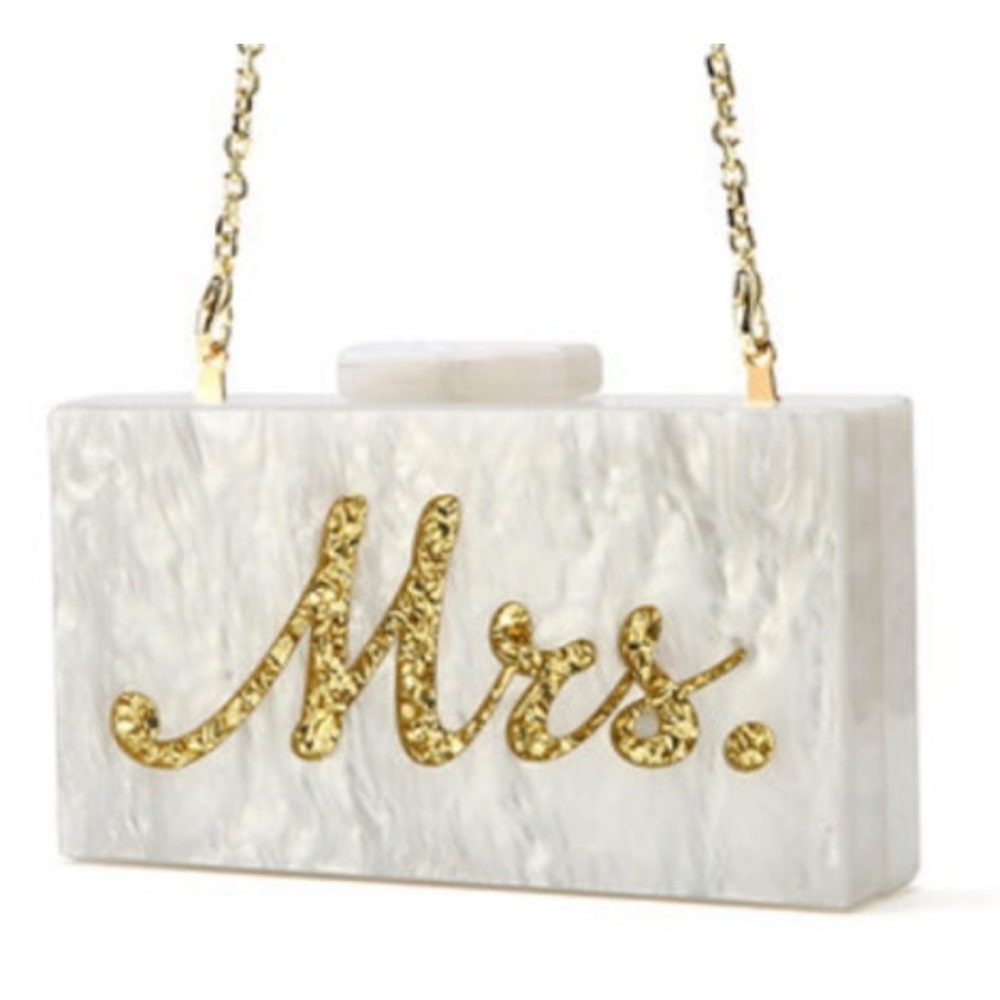 Mother of Pearl Acrylic Wedding Bag, Pearly Bridal Clutch, Bachelorette Gift 437